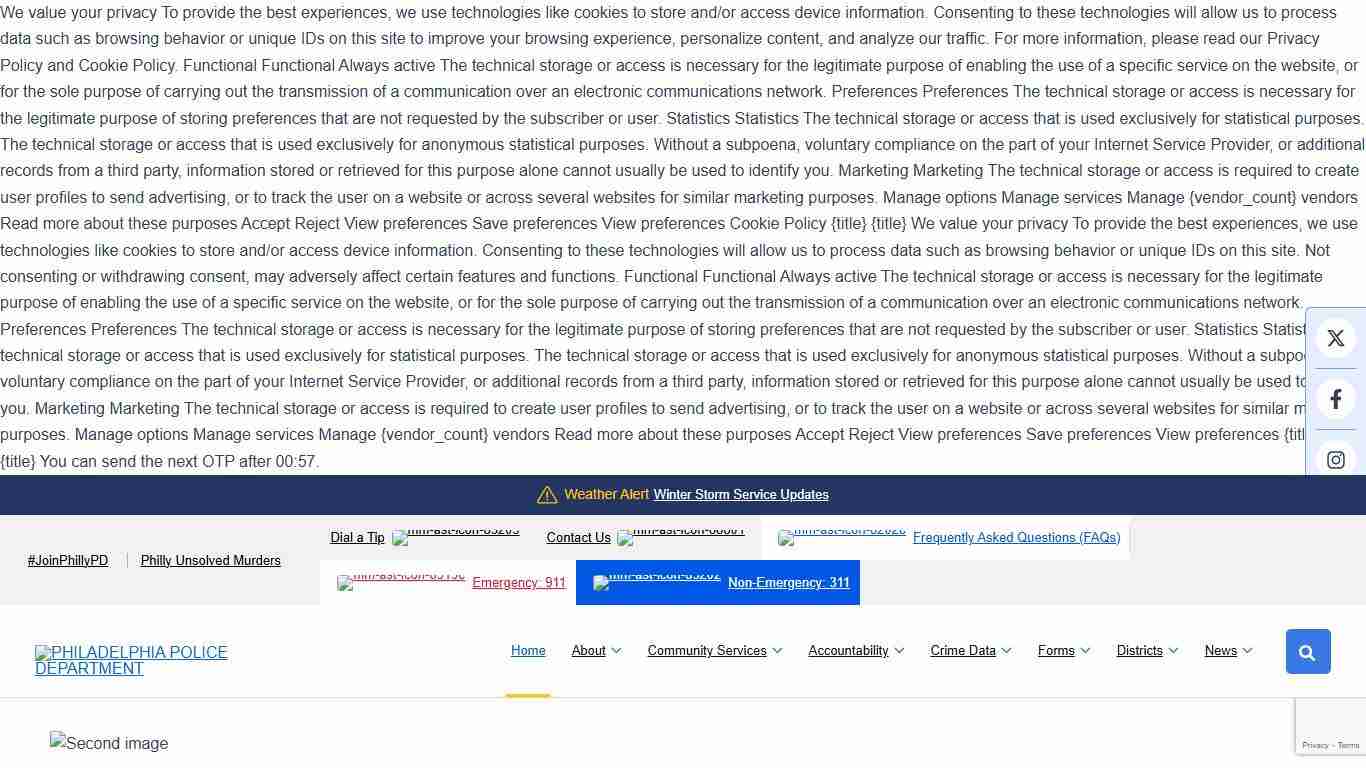 Home Philadelphia Police Department (PPD)